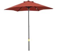 Outsunny Sombrilla jardín Ø2x2 m con poste desmontable de aluminio Verde