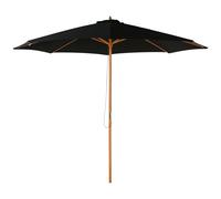 Outsunny Sombrilla Parasol de Jardín Ø300x250 cm Techo ventilado, Poste madera desmontable, Pestillo