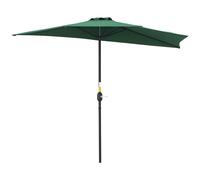 Outsunny Sombrilla de jardín semicircular 269x138x236 cm con manivela Crema