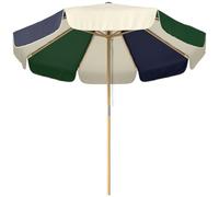 Outsunny Sombrilla Terraza Exterior Ø2,3 m con Polea UPF30+ Verde Oscuro