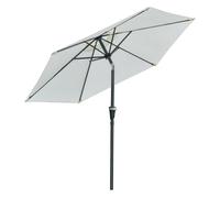 Outsunny Sombrilla Terraza Exterior Ø230 cm Ángulo Ajustable Crema