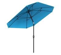 Outsunny Sombrilla de Terraza Exterior 233x233 cm con Ángulo Ajustable Azul