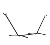 Outsunny Soporte Ajustable para Hamaca Universal Estructura de Hierro Carga Hasta 150kg Pie para Hamaca 280x120x110cm Negro Aosom España