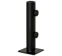 Outsunny Soporte de Parasol para Suelo de Cemento con 2 Botones de Bloqueo y 4 Tornillos de Expansión Base de Sombrilla para Palo de Paraguas de