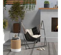 Outsunny Soporte para hamaca 268x89x100 cm negro Negro