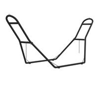 Outsunny Soporte para Hamaca para 2-3 Personas, Largo 278 cm, Cadena Ajustable, con Estructura de Acero, Ganchos en S, Pies Antideslizantes, para Hamacas de 2,75-4 m, Carga 150 kg, Negro Black Large