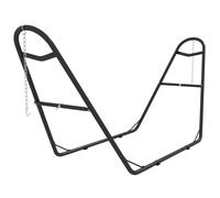 Outsunny Soporte para Hamaca para 2 Personas, Estructura de Hamaca de Metal Portátil y Ajustable, para Hamacas de 2,75 a 4,3 m, Negro Aosom España
