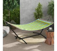 Outsunny Soporte para Hamacas con Rueda Carga 220 kg290x120x115 cm Negro Negro