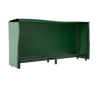 Outsunny Soporte para Leña Ajustable 200x36x99 cm Verde Oscuro y Negro | Con Cubierta, Estante de Leña, Leñero de Metal, con Estante, Interior y Exterior, Carga 200kg