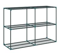 Outsunny Soporte para Plantas de 3 Niveles Estantería para Plantas de Acero para Interior y Exterior 143x48x100 cm Verde