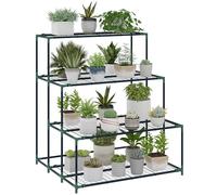 Outsunny Soporte para Plantas de 4 Niveles 94x84x110 cm Verde Oscuro