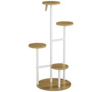 Outsunny Soporte para Plantas 4 Niveles – Estantería para Macetas con Marco de Acero (Interior)