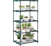 Outsunny Soporte para Plantas de Acero Verde Oscuro 67x49x105 cm
