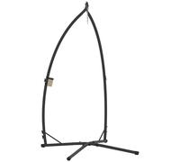 Outsunny Soporte para Silla Colgante con Estructura de Acero Base Estable y Portavaso para Patio Jardín Balcón Negro