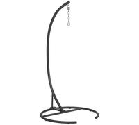 Outsunny Soporte para Silla Colgante de Huevos Marco de Silla de Colgante de Acero Soporte para Silla Columpio con Base Estable Carga 150 kg para Interior y Exterior Ø102x195 cm Negro