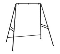 Outsunny soporte para silla colgante sostén para columpio con marco de acero carga 150 kg para patio terraza balcón jardín negro