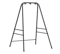 Outsunny soporte para silla colgante y hamaca, 183 cm, soporte para columpio con estructura de acero, almohadillas antideslizantes y 2 mosquetones, para interior y exterior, carga 150 kg, negro