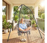 Outsunny Soporte Silla Colgante Outsunny Metal Negro 230x230x210 cm Negro