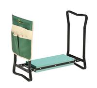 Outsunny Taburete de Jardín Taburete de Jardinería Plegable con Bolsa de Herramientas Cojín Rodillas Asiento con Almohadilla Ajustable Aosom España