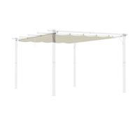 Outsunny Techo de Pérgola 3,5x2,5 m Techo de Repuesto Retráctil para Sombrilla Toldo de Tela para Cenador Jardín con 10 Orificios de Drenaje Crema