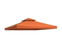 Outsunny Techo de Repuesto para Cenador 3x3 m Carpa Techo Doble Rojo | Cubierta de Repuesto, 8 Orificios de Drenaje, Protección UV, SOLO Toldo de Recambio para Pabellón Gazebo