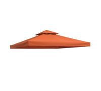 Outsunny techo de repuesto para cenador, 3x3 m, cubierta de repuesto con techo doble, 8 orificios de drenaje y protección uv, solo toldo de recambio para pabellón gazebo, rojo