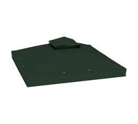 Outsunny techo de repuesto para cenador, 3x3 m, cubierta de repuesto con techo doble, orificios de drenaje y protección upf30+, solo toldo de recambio para pabellón gazebo, verde 300 cm