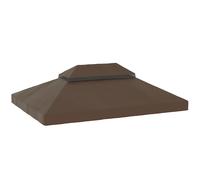 Outsunny Techo de Repuesto para Cenador, 4x3 m, Cubierta de Repuesto con Techo Doble, Orificios de Drenaje y UPF30+, Tela Oxford 600D Impermeable, SOLO Toldo de Recambio para Pabellón Gazebo, Crema Co