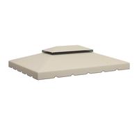Outsunny Techo de Repuesto para Cenador 4x3 m Techo Doble Drenaje Gris claro