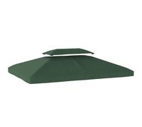 Outsunny Techo de Repuesto para Cenador con Techo Doble 4x3 m, Verde | Cubierta de Repuesto, 10 Orificios de Drenaje, Protección UV, SOLO Toldo de Recambio para Pabellón Gazebo