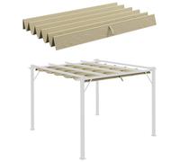 Outsunny Techo de repuesto para pérgola carpa retráctil de 2,5x2,5 m - Beige Aosom España