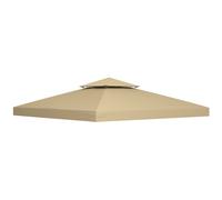 Outsunny Techo Reemplazo para Carpa 3x3 m Pabellón de Poliéster para Jardín Terraza Aire Libre Exterior - Color Crema Aosom España