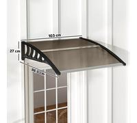Outsunny Tejadillo de Protección Marquesina Exterior para Puertas marrón