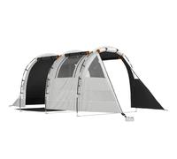 Outsunny Tienda de Campaña con 2 Habitaciones 5 Puertas y Bolsa de Transporte Impermeable 460x230x180 cm Caqui Aosom España