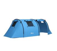 Outsunny Tienda de Campaña Familiar 3 Personas 470x220x150cm Azul Celeste