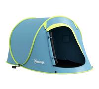 Outsunny Tienda de Campaña Familiar Outsunny Poliéster 245x148x105 cm Azul Azul