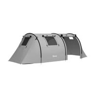 Outsunny Tienda de Campaña para 3 Personas 470x220x150 cm Gris