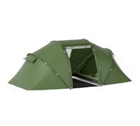 Outsunny Tienda de Campaña Familiar Tipo Túnel para 4-6 Personas, Tienda Camping Plegable Ligera con 2 Dormitorios, Salón, Bolsa de Transporte Impermeable para Playa, Senderismo, 430x240x170 cm, Verde