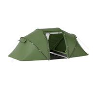 Outsunny Tienda de Campaña Familiar Tipo Túnel para 4-6 Personas, Tienda Camping Plegable Ligera con 2 Dormitorios, Salón, Bolsa de Transporte Impermeable para Playa, Senderismo, 430x240x170 cm, Verde