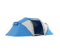 Outsunny Tienda de Campaña Familiar para 4-6 Personas Tienda Camping Plegable Ligero con Bolsa de Transporte Impermeable para Playa Parque Senderismo 430x240x170 cm Azul y Blanco