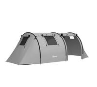 Outsunny Tienda de Campaña para 3 Personas 470x220x150 cm Gris