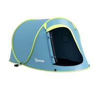 Outsunny Tienda de Campaña Familiar Outsunny Poliéster 245x148x105 cm Azul Azul