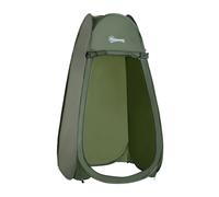 Outsunny Tienda de Ducha Camping Desplegable Pop Up Privacidad al Aire Libre con Protección UV y Techo Impermeable 100x100x185 cm Verde Aosom España