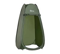 Outsunny Tienda de Ducha Camping Desplegable Pop Up Tienda de Privacidad al Aire Libre con Protección UV y Techo Impermeable 100x100x185 cm Verde