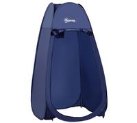 Outsunny Tienda de Ducha Camping Portátil Desplegable Pop Up Privacidad al Aire Libre Protección UV y Techo Impermeable 100x100x185 cm Turquí Aosom España
