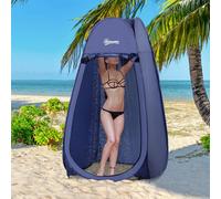 Outsunny – Tienda de ducha Pop-Up – Protección UV, techo impermeable – 100x100x185 cm turquí