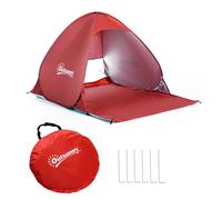 Outsunny Tienda de Playa Impermeable y Portátil Anti-UV para Playa Camping