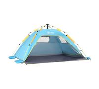 Outsunny Tienda de Playa Pop-up con 2 Puerta 2 Ventanas 220x173x120 cm Azul Azul