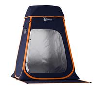 Outsunny Tienda Ducha Camping Pop-Up Ducha Portátil Tienda de Campaña con Bolsa de Transporte Impermeable Azul Oscuro Aosom España