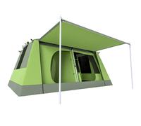 Outsunny Tiendas de Campaña Grandes Familiar con Mosquitera Gancho Bolsa Transporte Anti-UV 405x305x225 cm Verde Aosom España